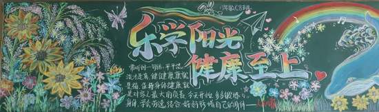 乐学阳光，健康至上主题黑板报
