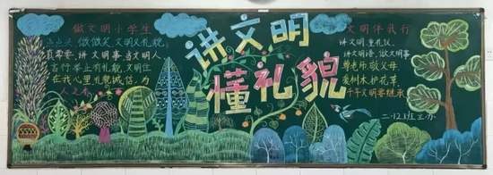 讲文明懂礼貌主题黑板报