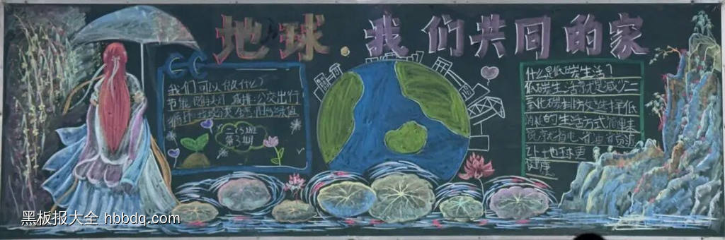 地球——我们永远的家主题黑板报-第3张