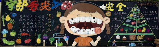 守护舌尖安全主题黑板报