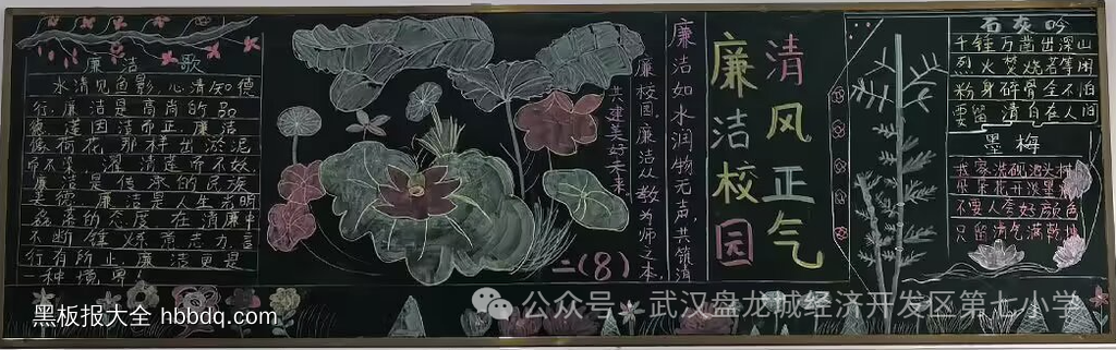 守清廉，树新风主题黑板报-第3张