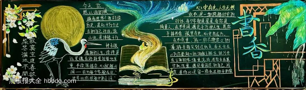 书香校园主题黑板报-第1张