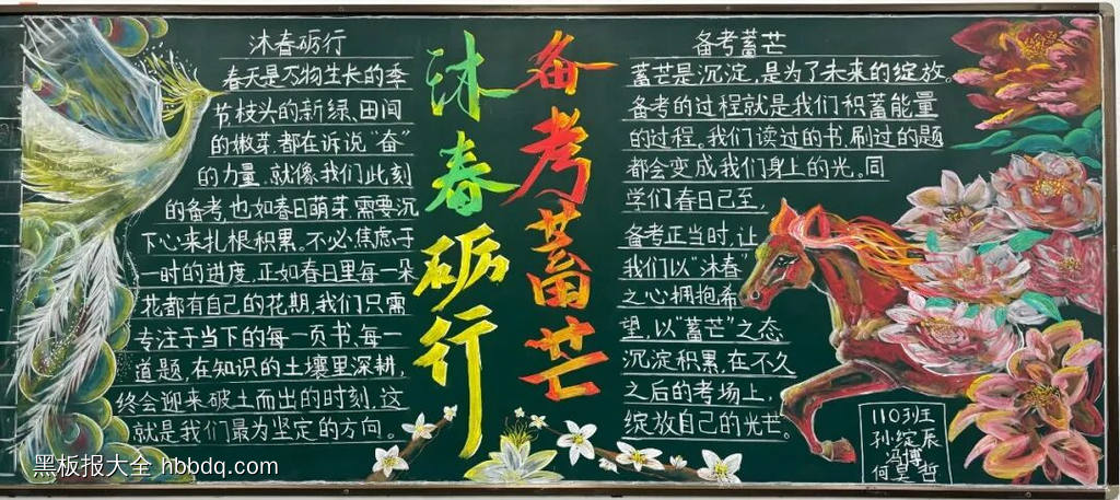 沐春沥行——备考主题黑板报-第4张