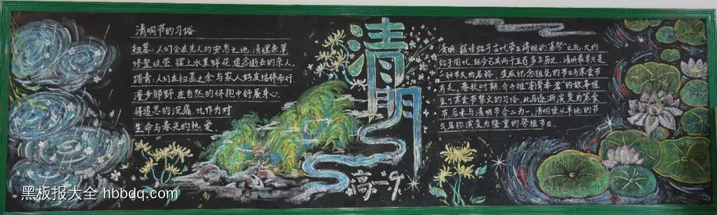 漂亮5张清明节主题黑板报-第1张