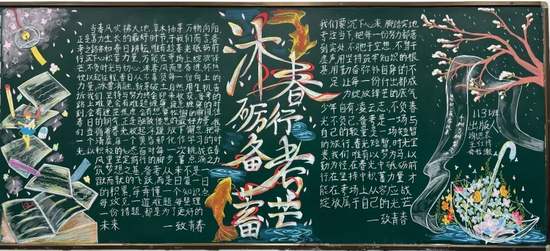 高中生备考主题黑板报