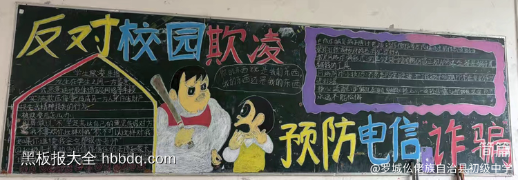 预防校园欺凌主题黑板报简单又好看3张-第2张