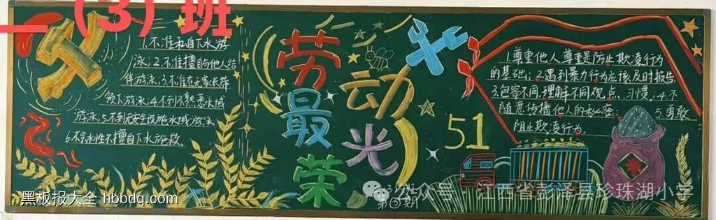 向劳动者致敬主题黑板报漂亮6张-第2张