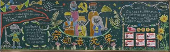 劳动最光荣主题黑板报简单又好看2张