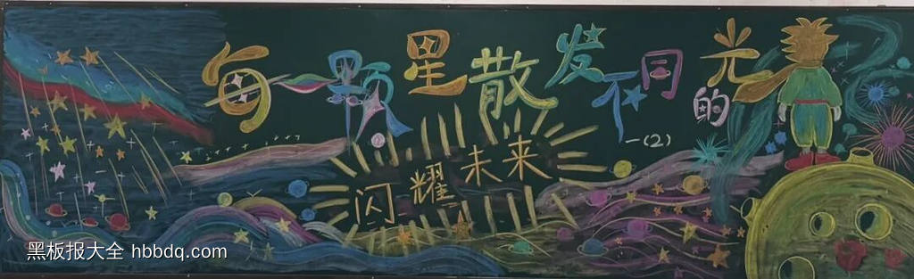 阳光心理，向阳而行简单又漂亮主题黑板报-第1张