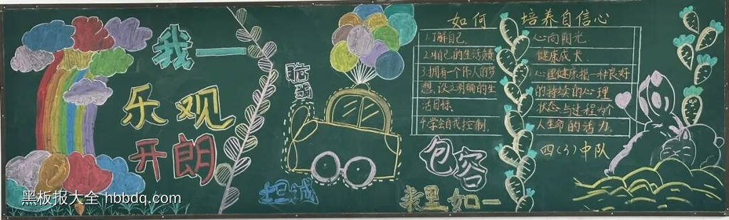 阳光心理，快乐同行主题黑板报-第3张