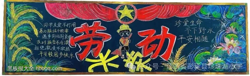 五一，劳动最光荣主题黑板报-第5张