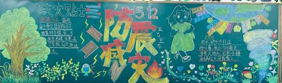 防震减灾主题黑板报简单又漂亮3张