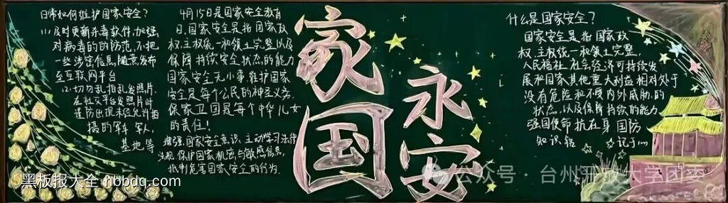 国家安全主题黑板报简单又漂亮2张-第2张