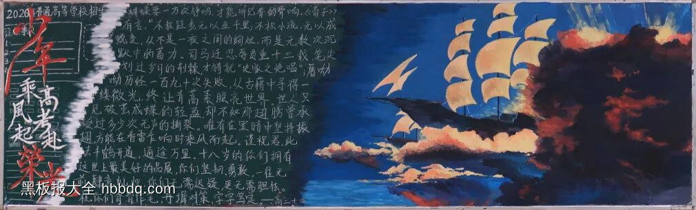 金榜题名——决战高考主题黑板报-第1张