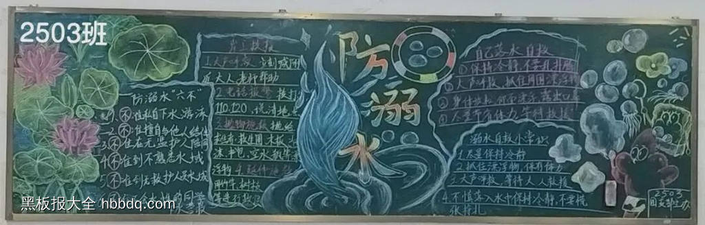 防溺水主题黑板报简单又好看5张-第1张