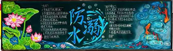 安全主题——防溺水主题黑板报精美1张