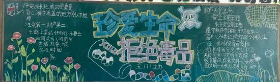 珍爱生命，远离毒品主题黑板报