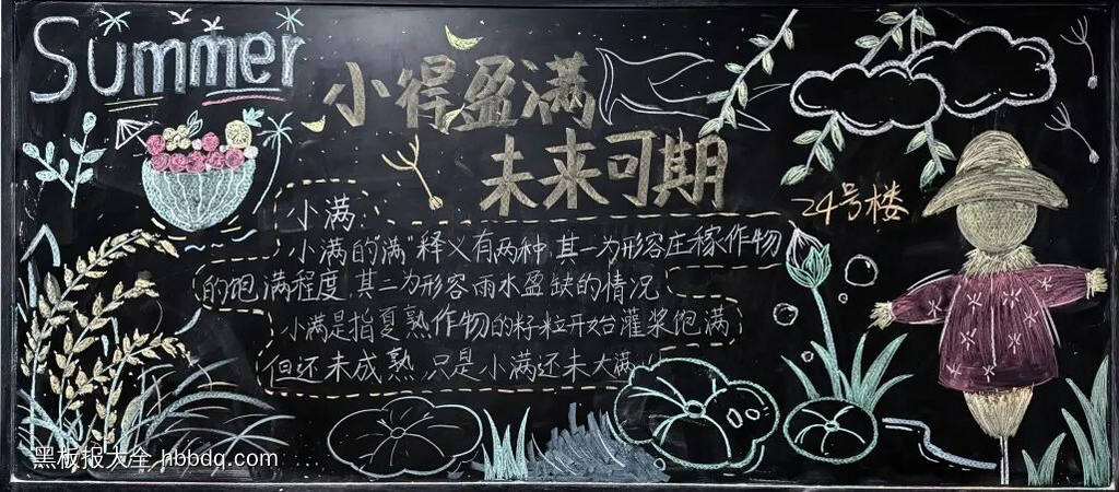 小满，未来可期主题黑板报-第3张
