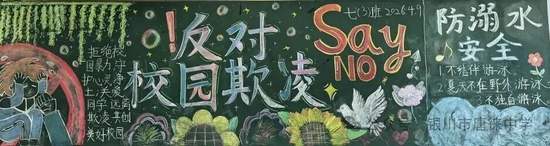 预防校园霸陵主题黑板报