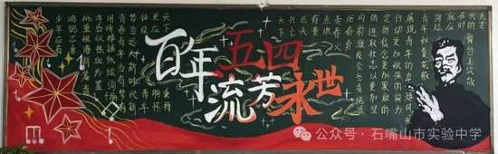 传五四薪火主题黑板报