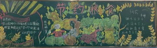节约粮食主题黑板报