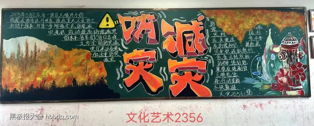 防灾减灾主题黑板报漂亮4张-第1张