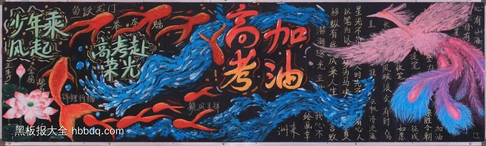 精选2张“高考加油”主题黑板报-第1张