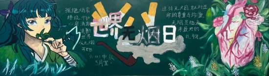 世界无烟日主题黑板报简单又漂亮3张