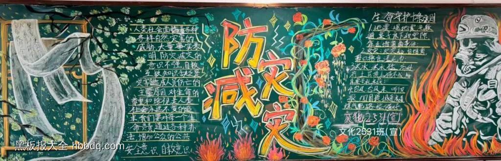 精选2张“防震减灾主题黑板报-第1张