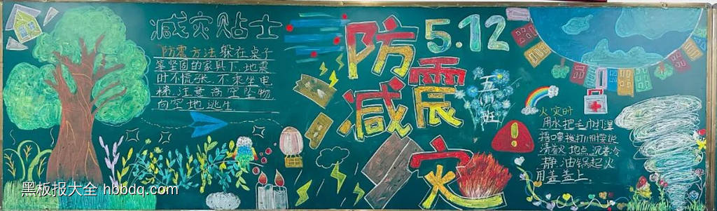 防震减灾主题黑板报简单又漂亮3张-第2张