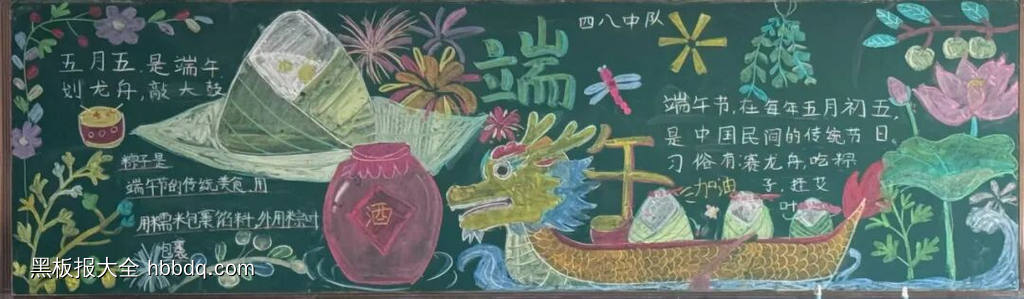 粽情端午主题黑板报推荐3张-第1张