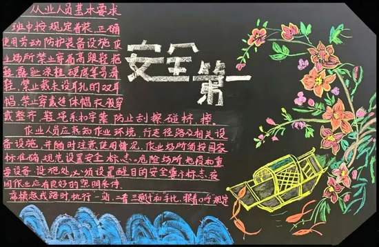 “安全第一”主题黑板报