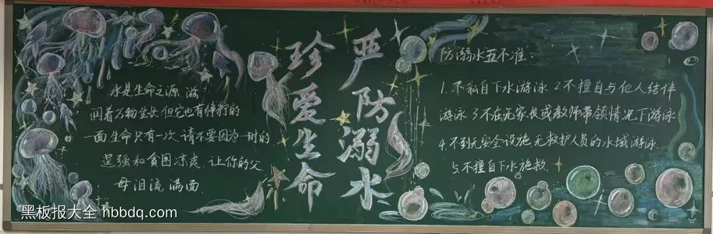 珍爱生命，严防溺水主题黑板报简单又好看6张-第6张