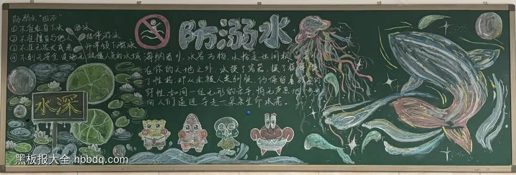 珍爱生命，严防溺水主题黑板报-第3张