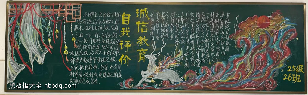 诚信教育主题黑板报-第2张