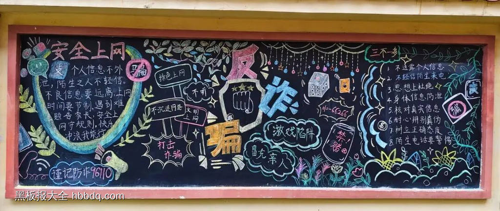 网络安全，你我共建主题黑板报-第2张