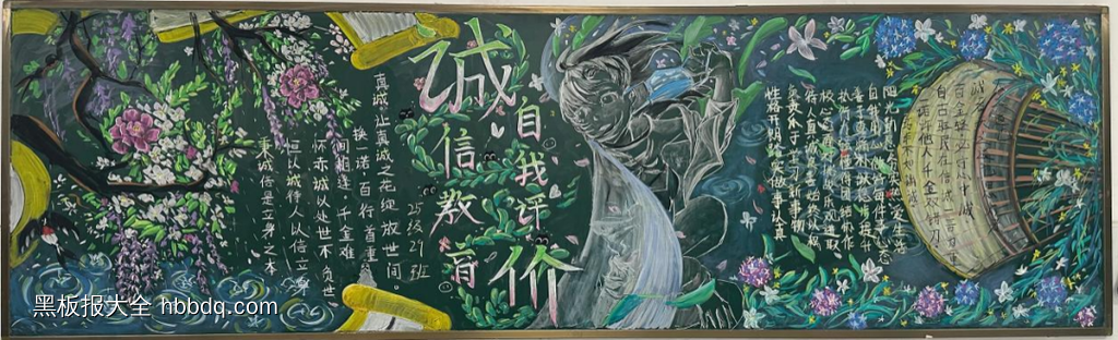 推荐2张“诚信主题黑板报-第1张