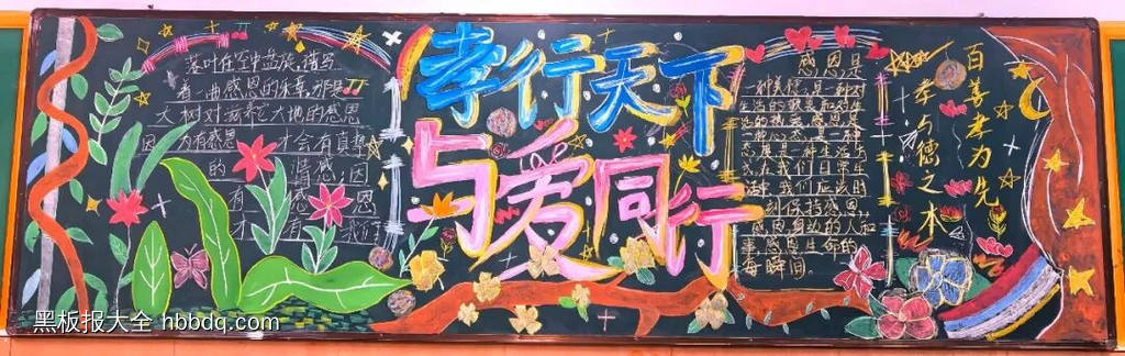 九九重阳节主题黑板报-第1张