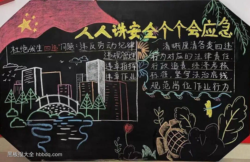 讲安全，主题黑板报-第3张