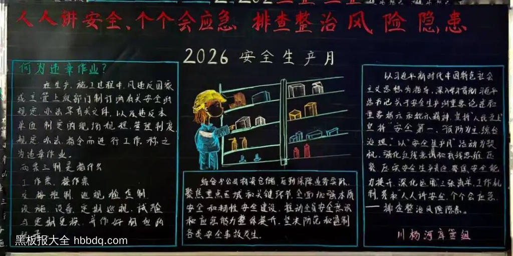 人人讲安全，会应急主题黑板报-第4张