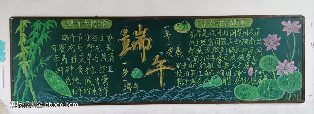 端午节主题黑板报简单又漂亮2张-第2张