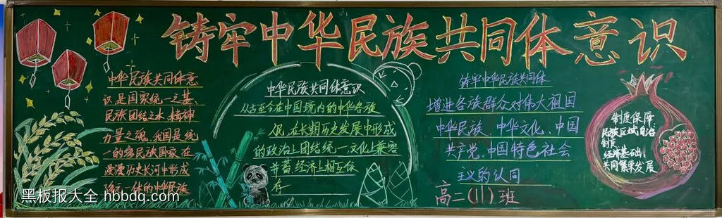 民族团结主题黑板报-第2张