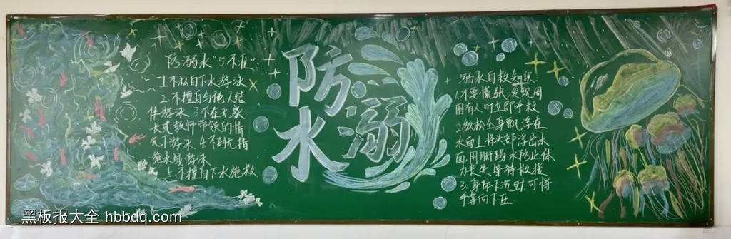 安全主题——防溺水主题黑板报-第3张