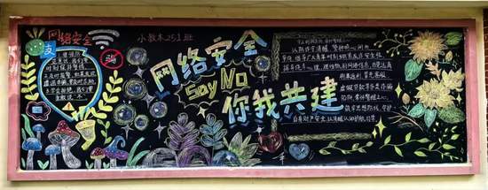 网络安全，你我共建主题黑板报