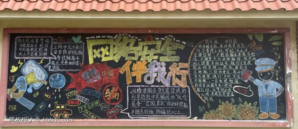 网络安全，你我共建主题黑板报-第4张