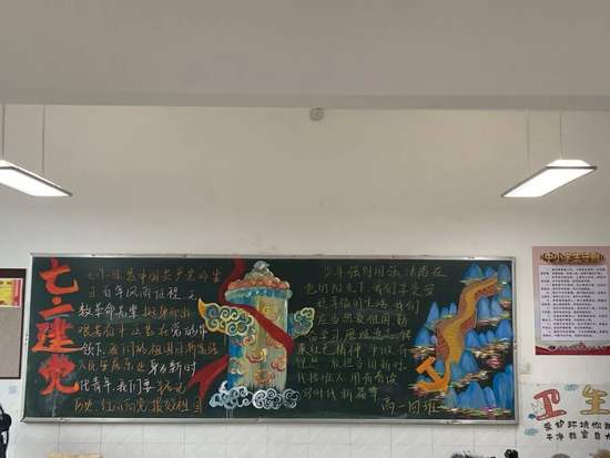 七一建党主题黑板报