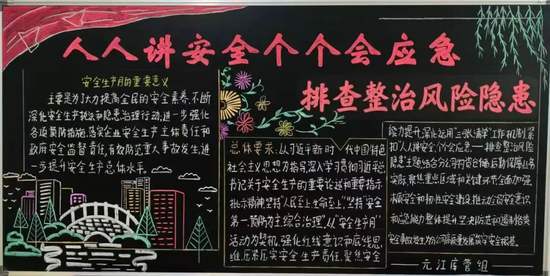 人人讲安全，会应急主题黑板报