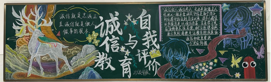 诚信教育与自我评价主题黑板报