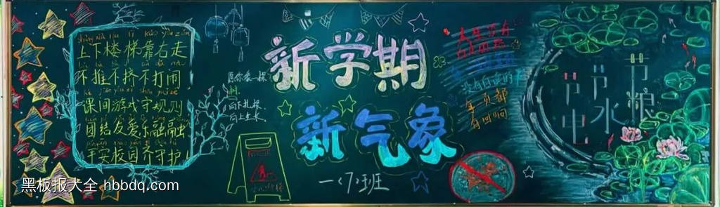 新学期新气象主题黑板报-第1张
