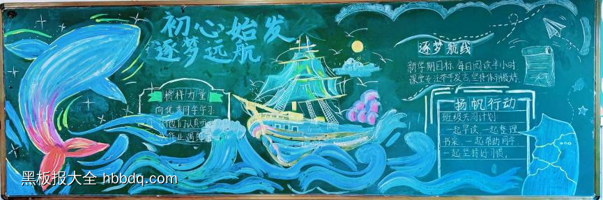 起航新学期主题黑板报-第4张